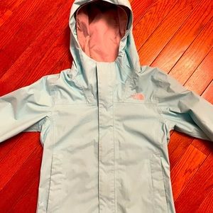 Girls’ Mint Green North Face DryVent Rain Jacket